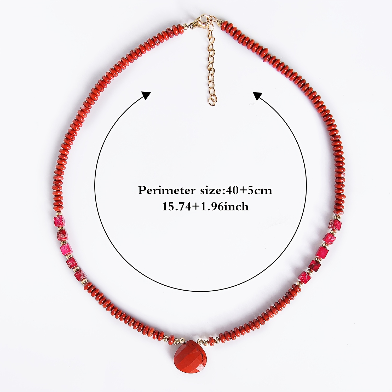Women's Bohemian Natural Stone Choker Necklace with Tiger Eye